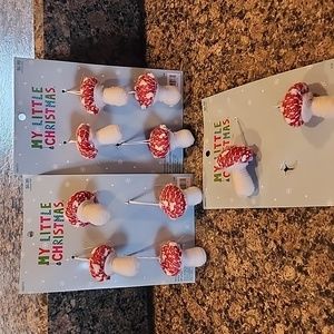 My Little Christmas Ornaments, Mushroom, Set of 10